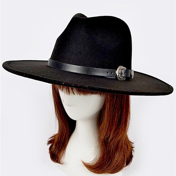Western Cowboy Belted Fedora Hat - Picture 4 of 6